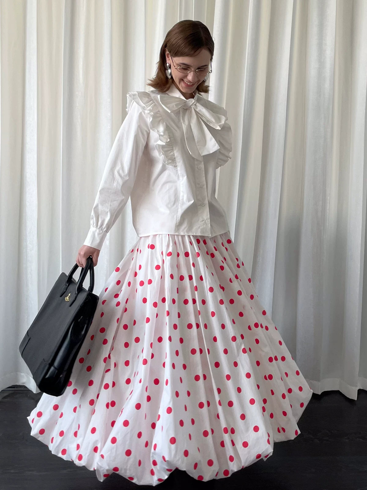 Polka Dot Bubble Skirt