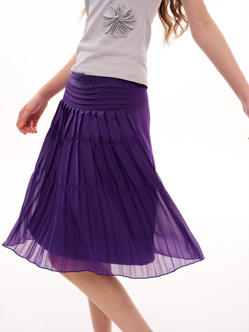 Accordion Midi Skirt