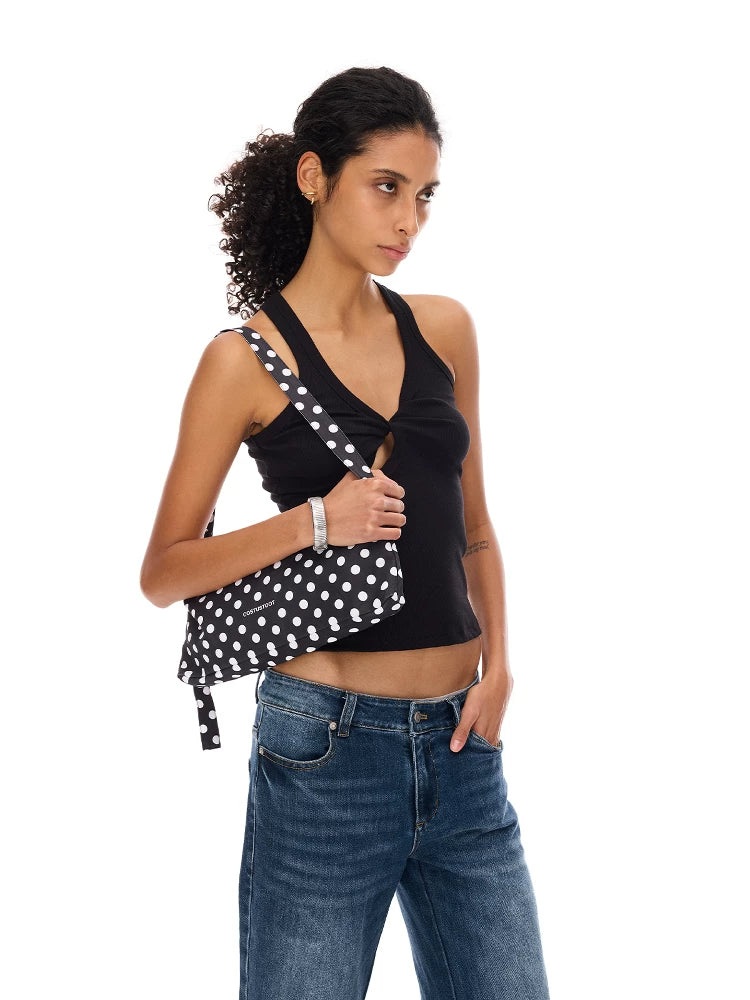 polka dot small handbag