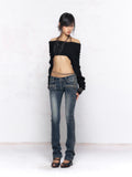 Zip Flare Jeans