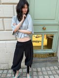 Bow tie low-rise pants