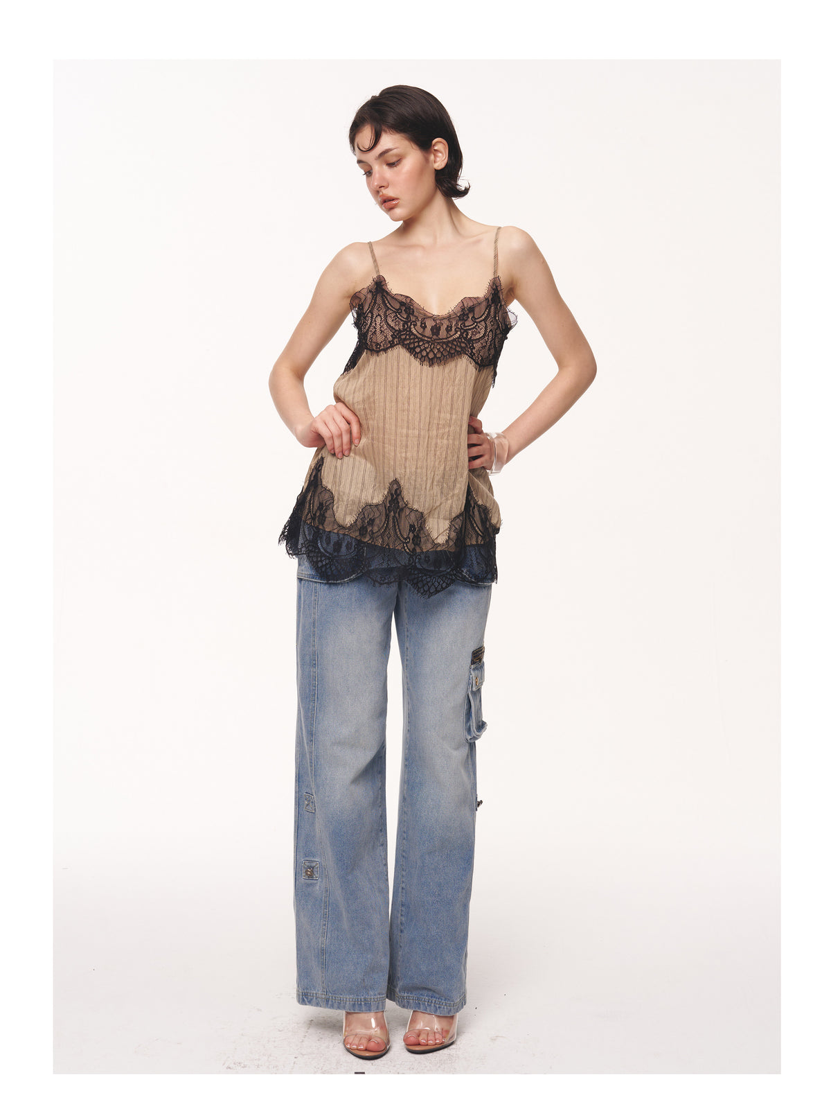 Striped Lace Camisole