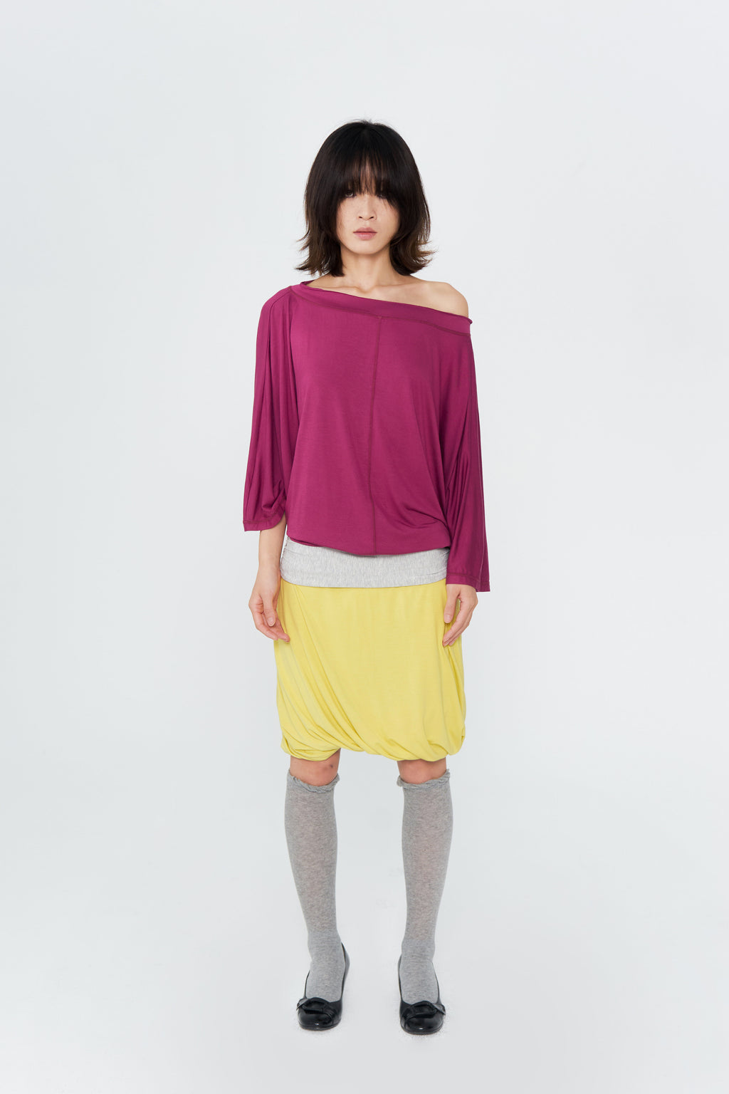 Color-Blocking Midi Skirt