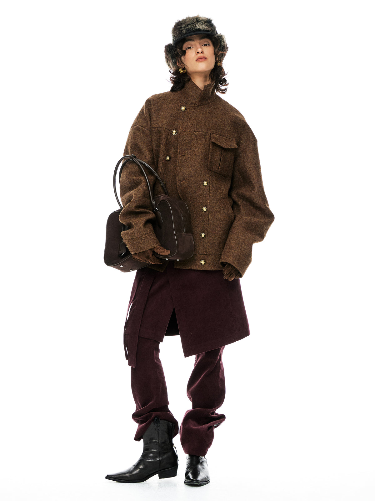 Wool loose design Jacket