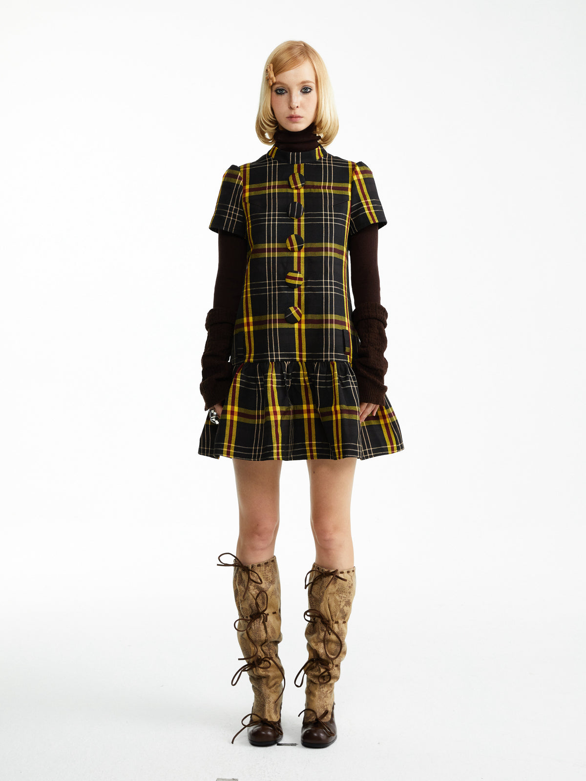 Slim Check Dress