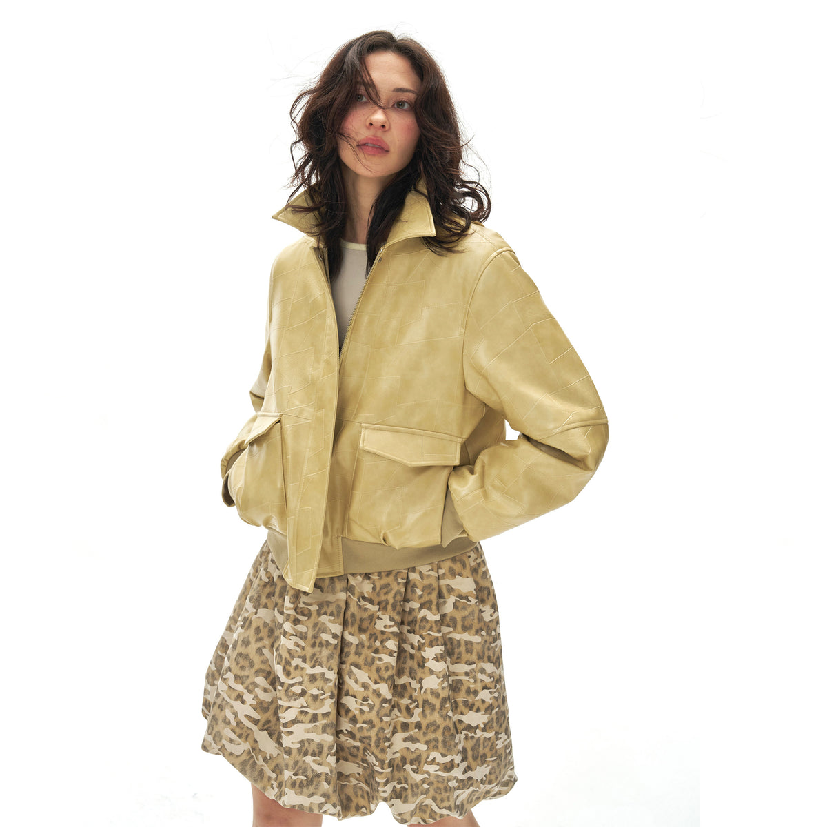 2Way Custard Faux Fur Jacket