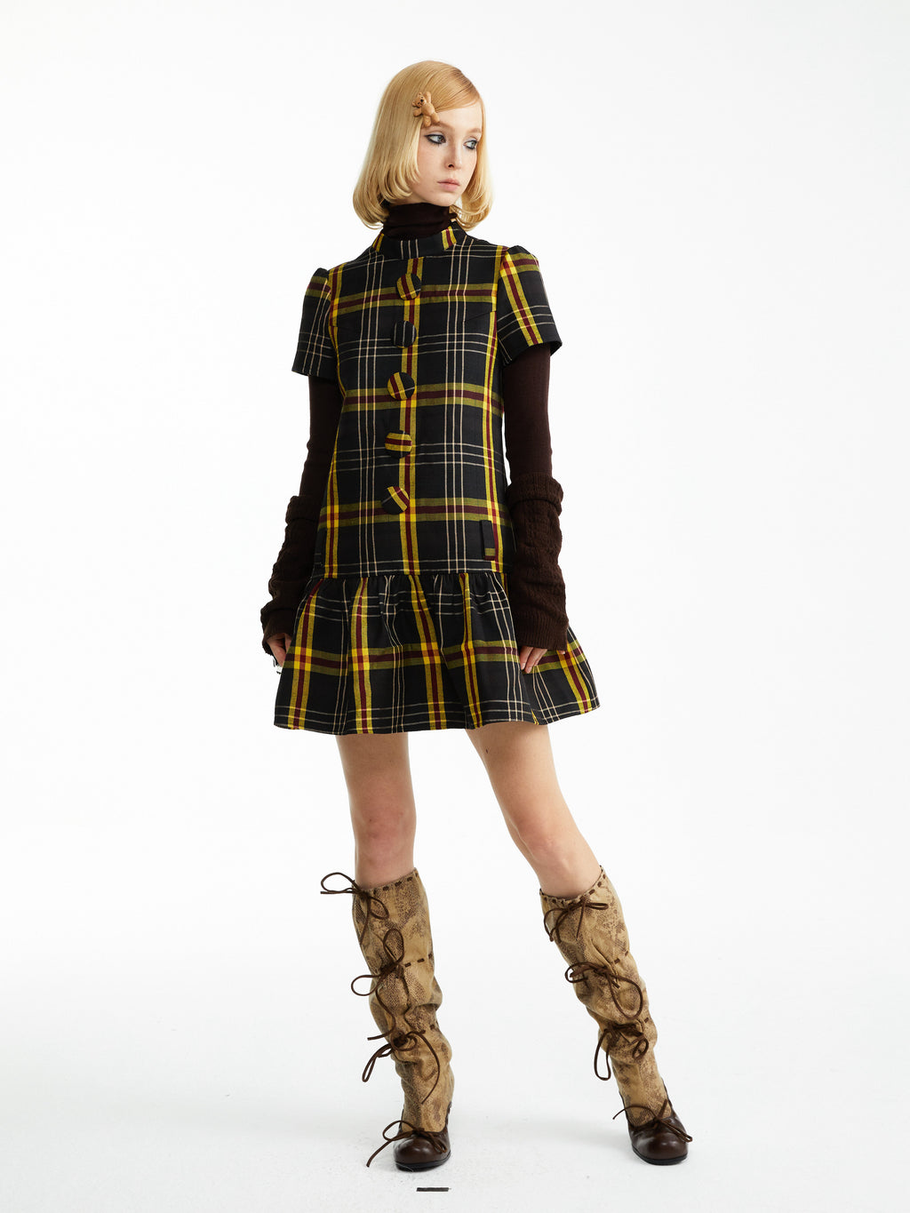 Slim Check Dress