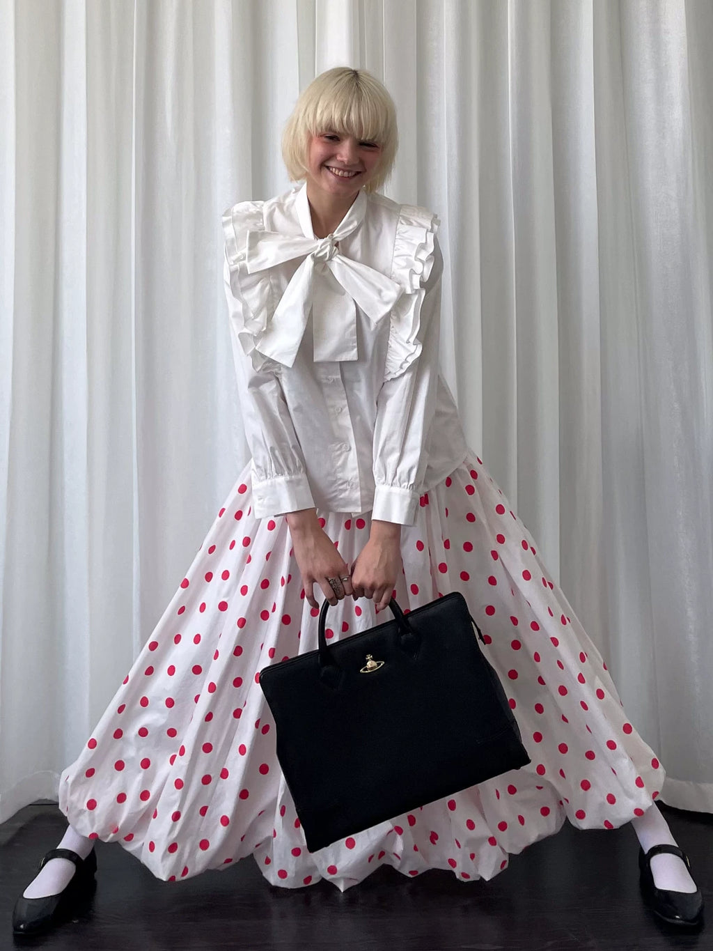 Polka Dot Bubble Skirt