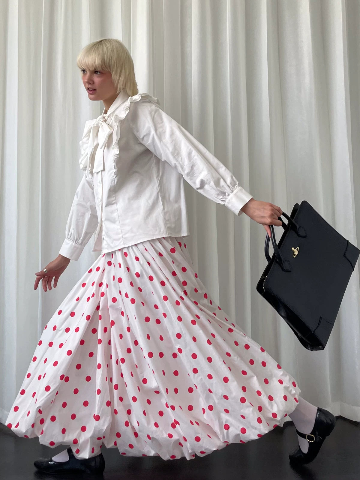 Polka Dot Bubble Skirt
