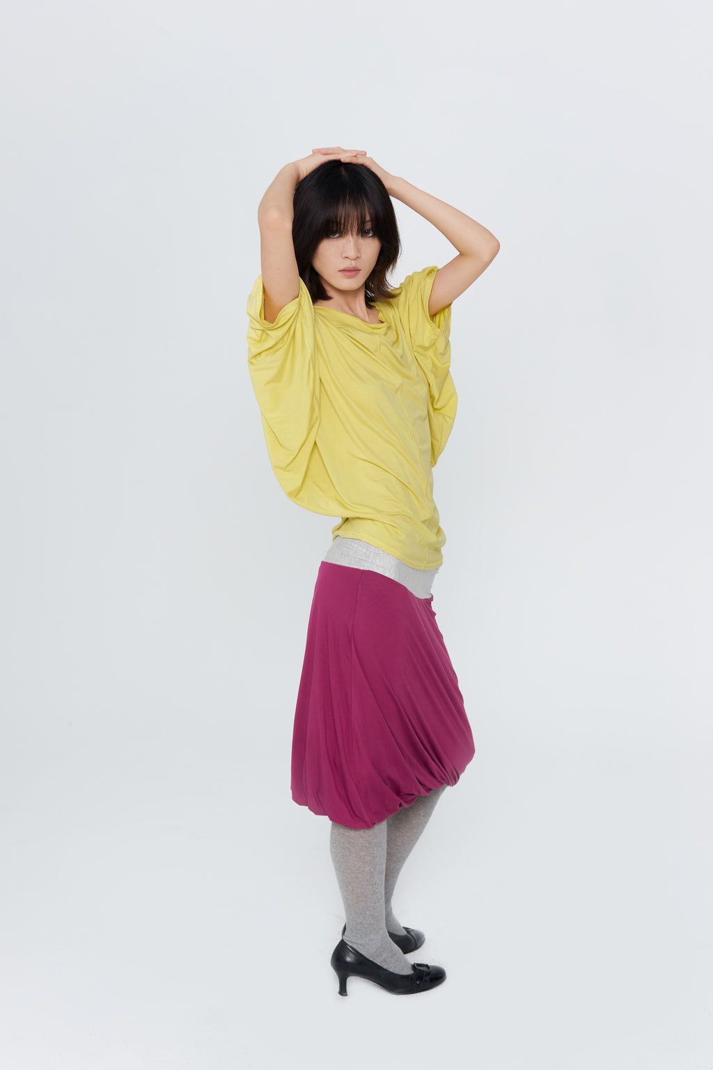 Color-Blocking Midi Skirt