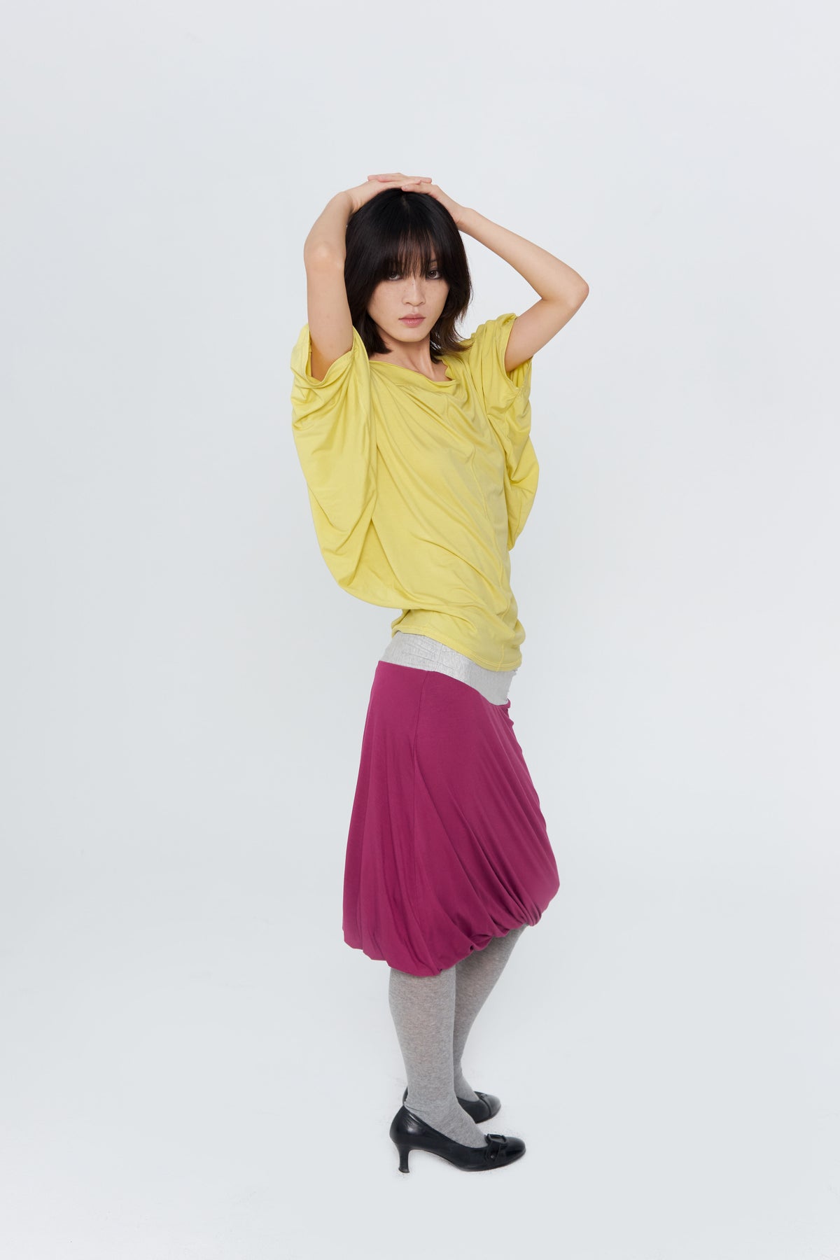 Color-Blocking Midi Skirt