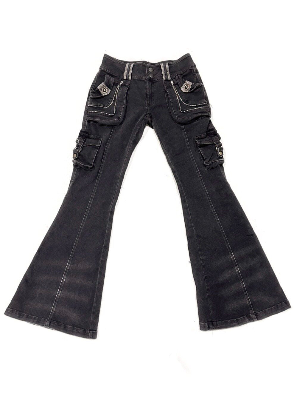 Cargo Pocket Flare Jeans