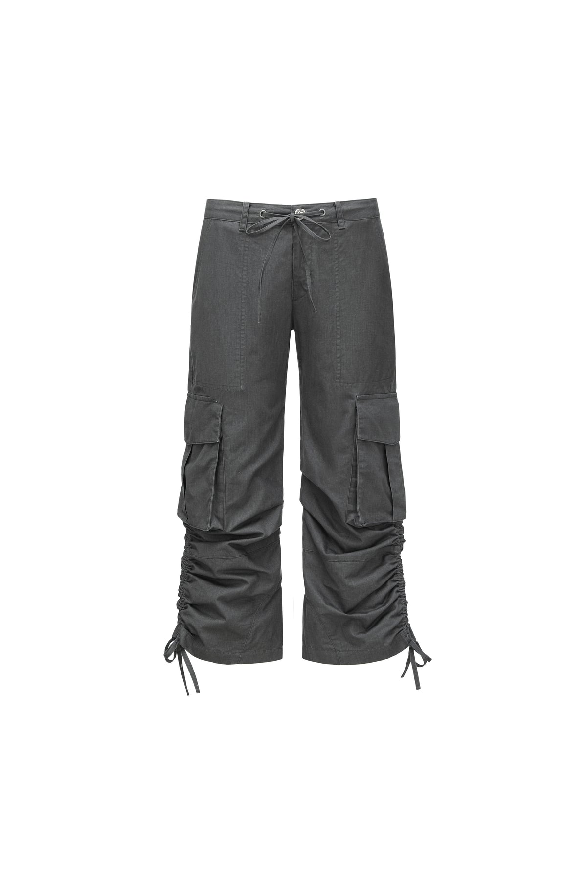 Low-Waist Pleated Pants