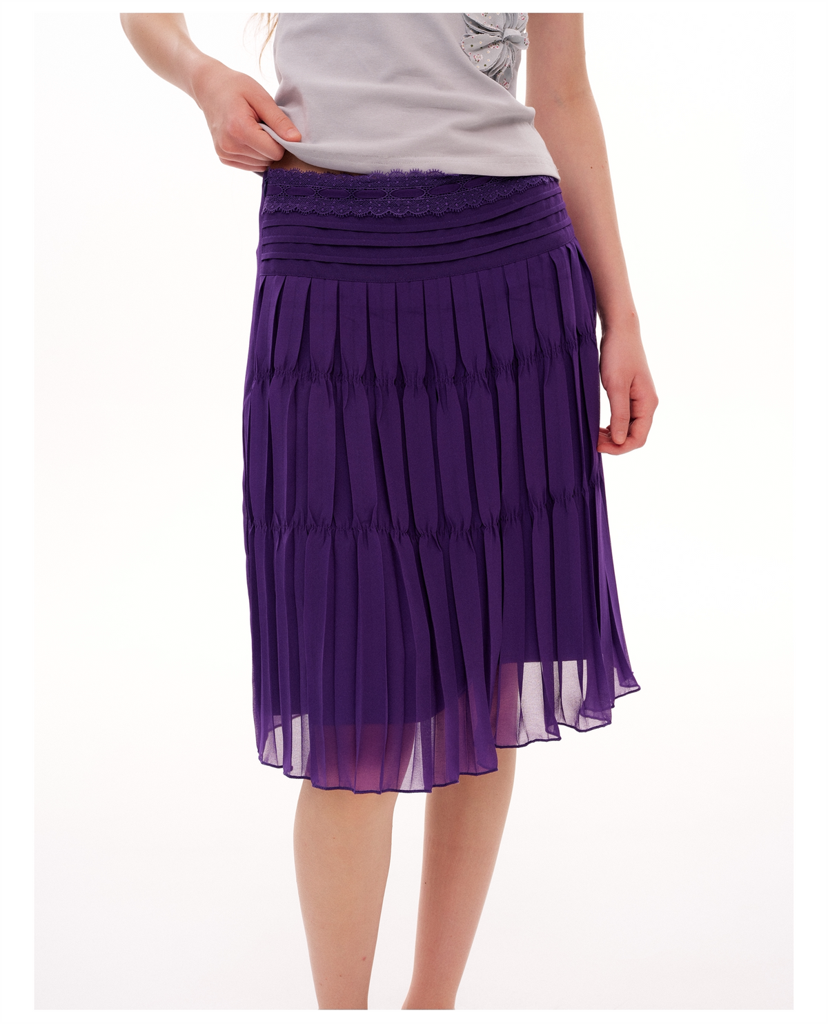 Accordion Midi Skirt