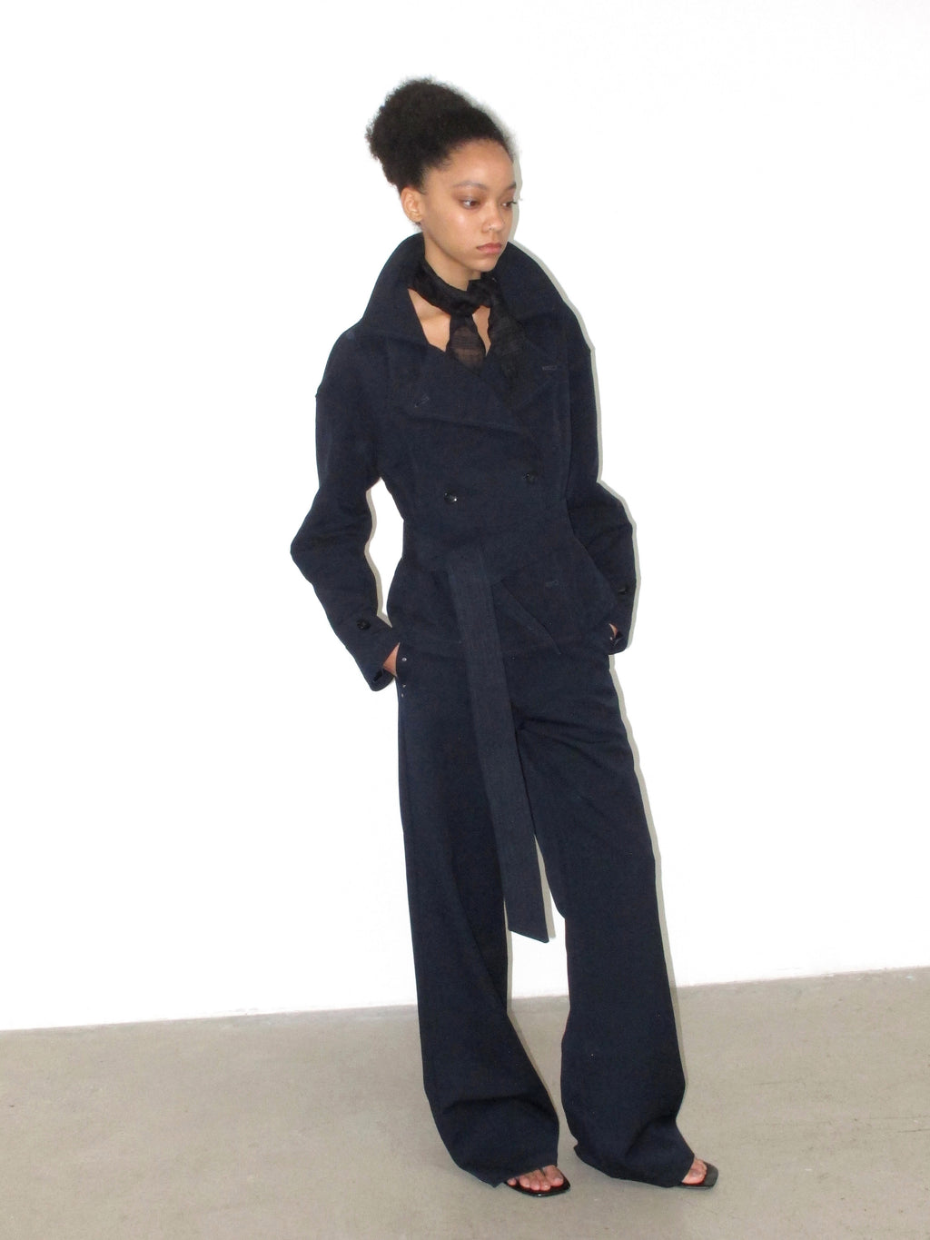 Double-Breasted Trench Coat Jacket