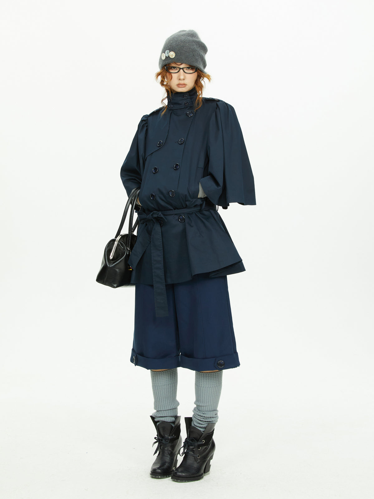 Cape sleeve trench coat