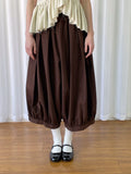 Wide-leg loose lantern trousers