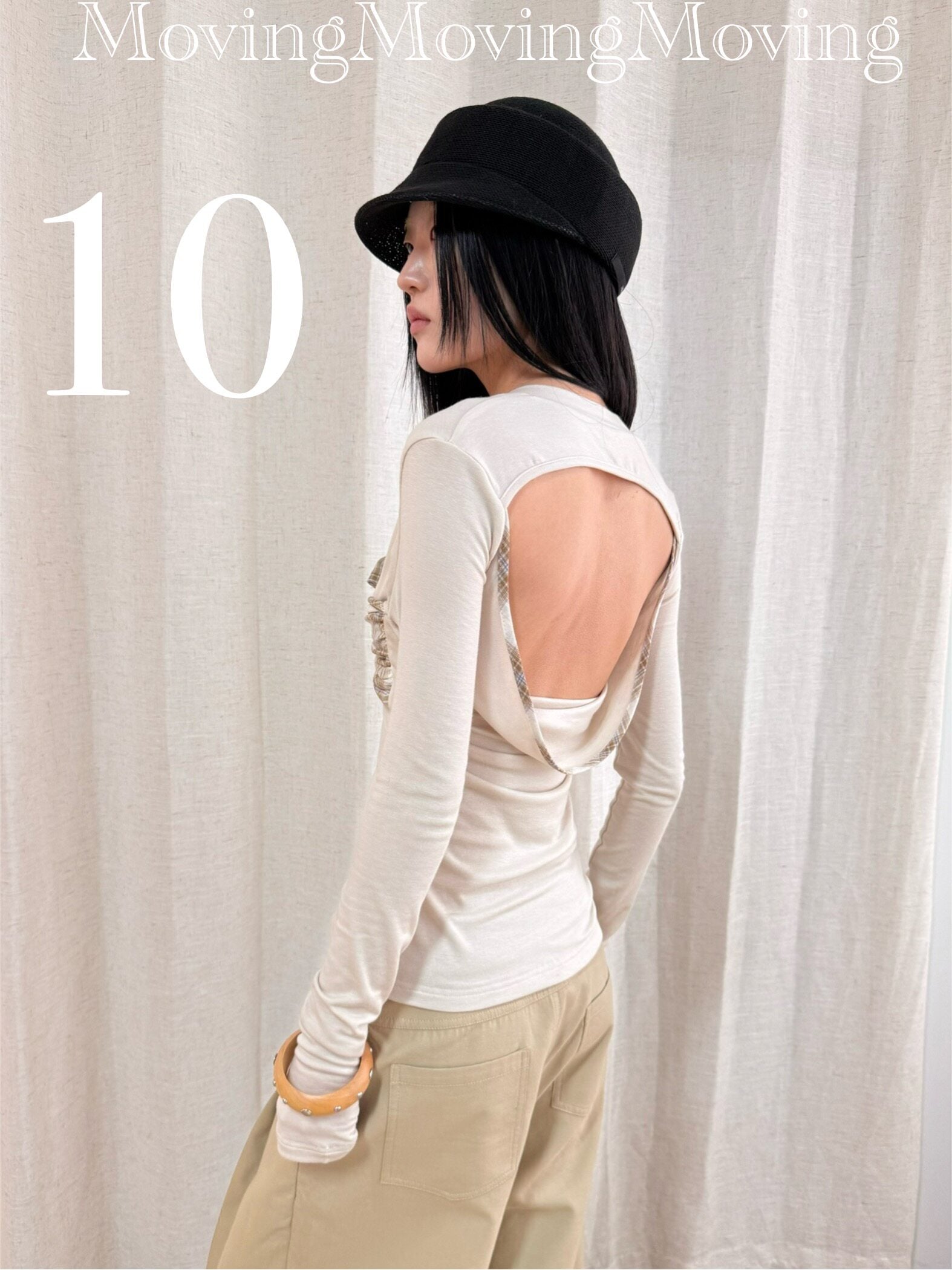 Patchwork backless knotted top