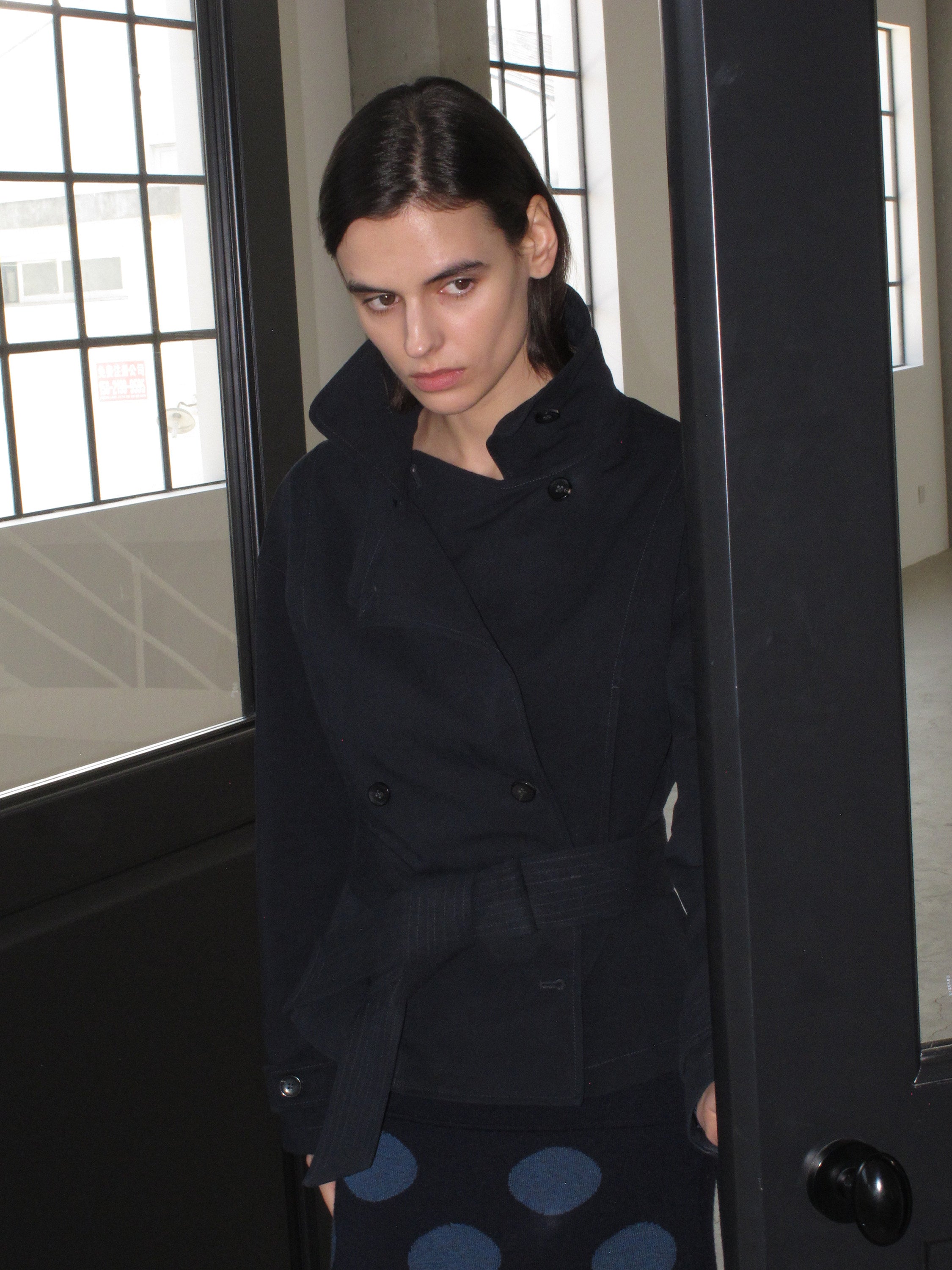 Double-Breasted Trench Coat Jacket