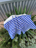 striped knit casual shorts