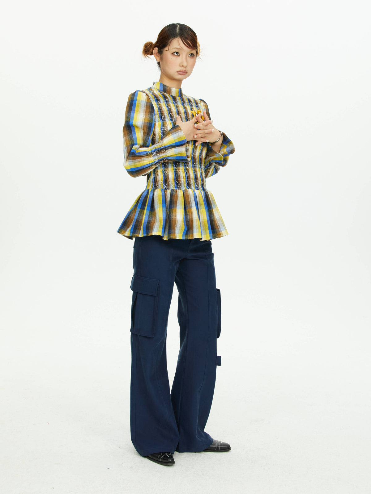 Color-blocked long-sleeve