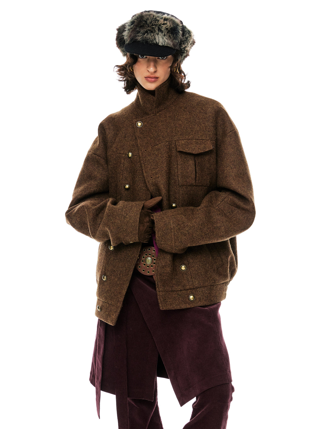 Wool loose design Jacket