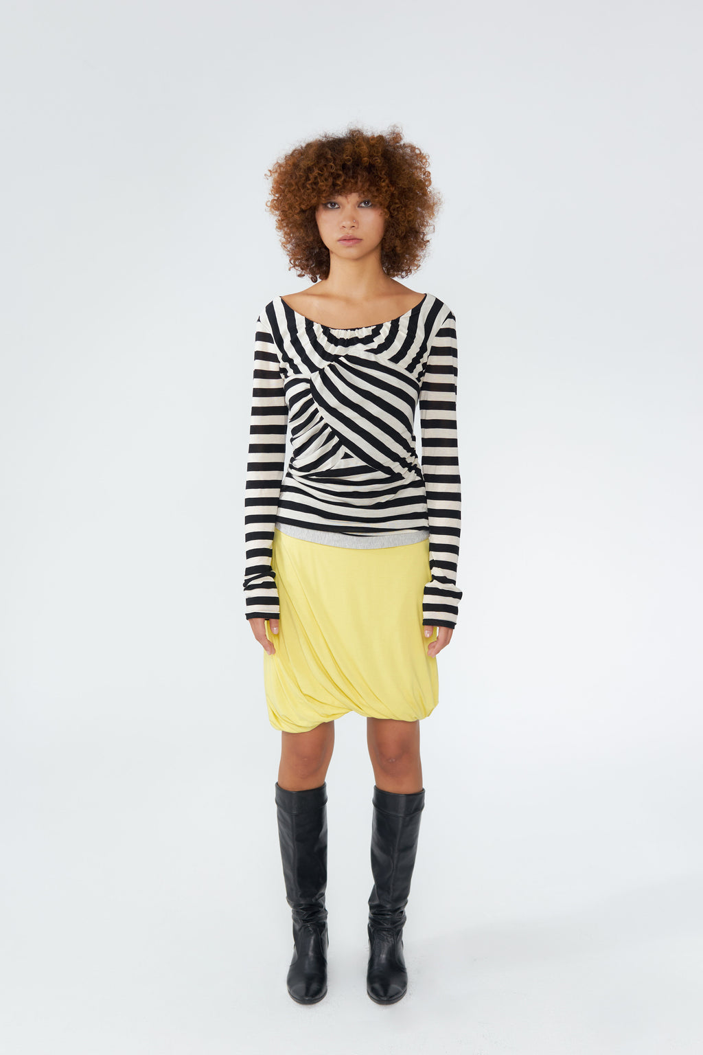 Striped long-sleeve top