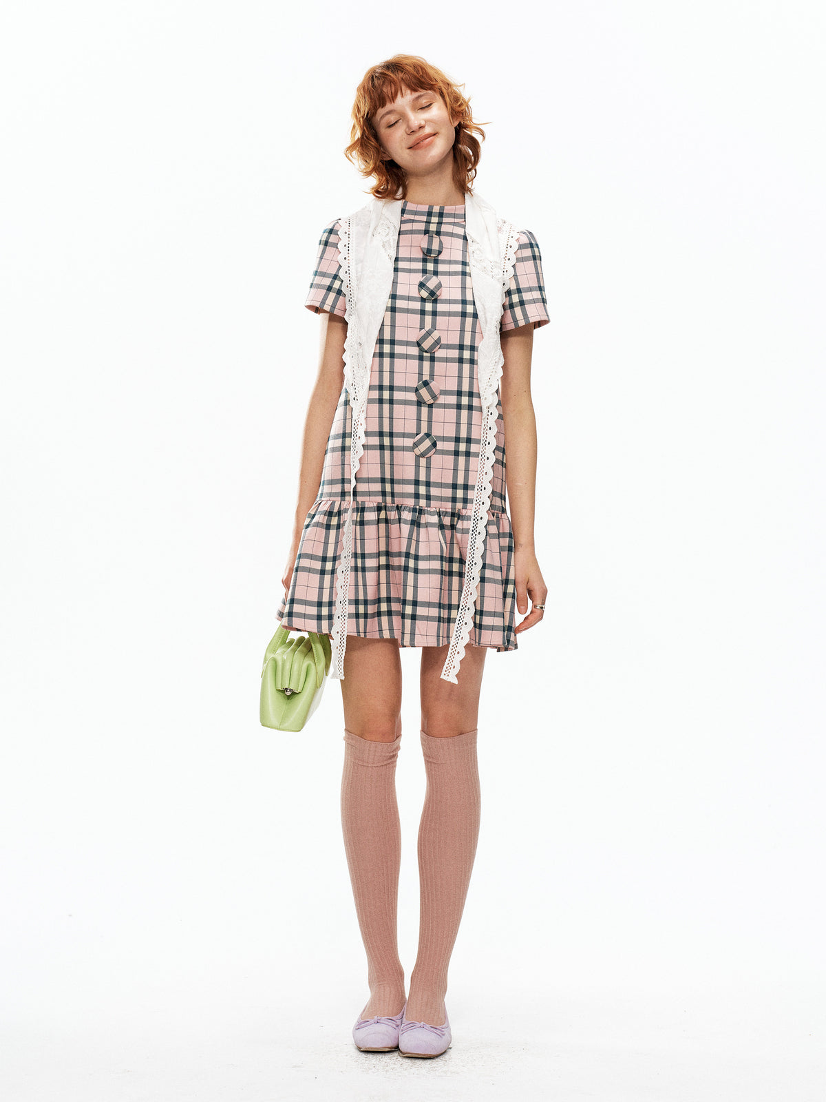 Pink Check Dress