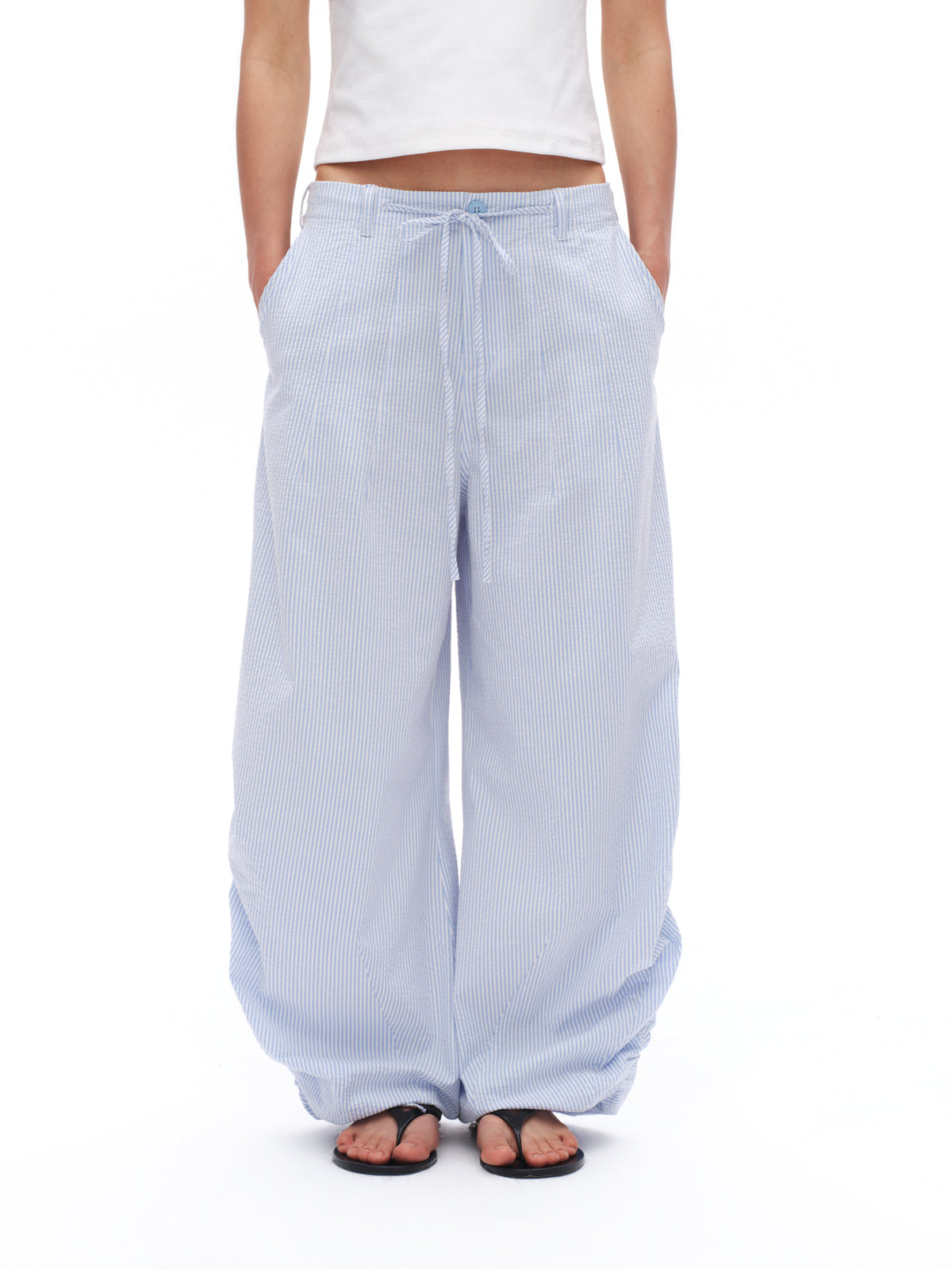 Bamboo Blue Stripe Pants
