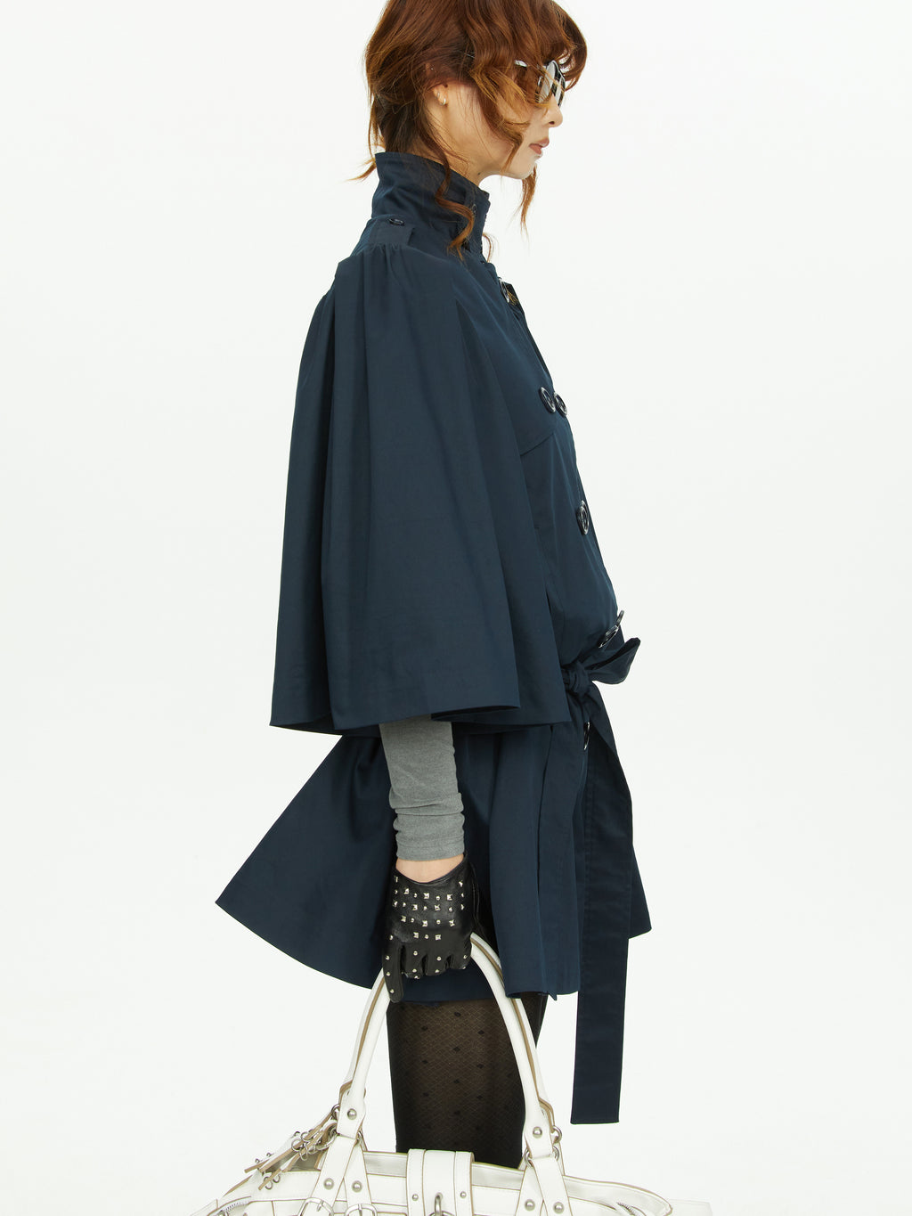 Cape sleeve trench coat