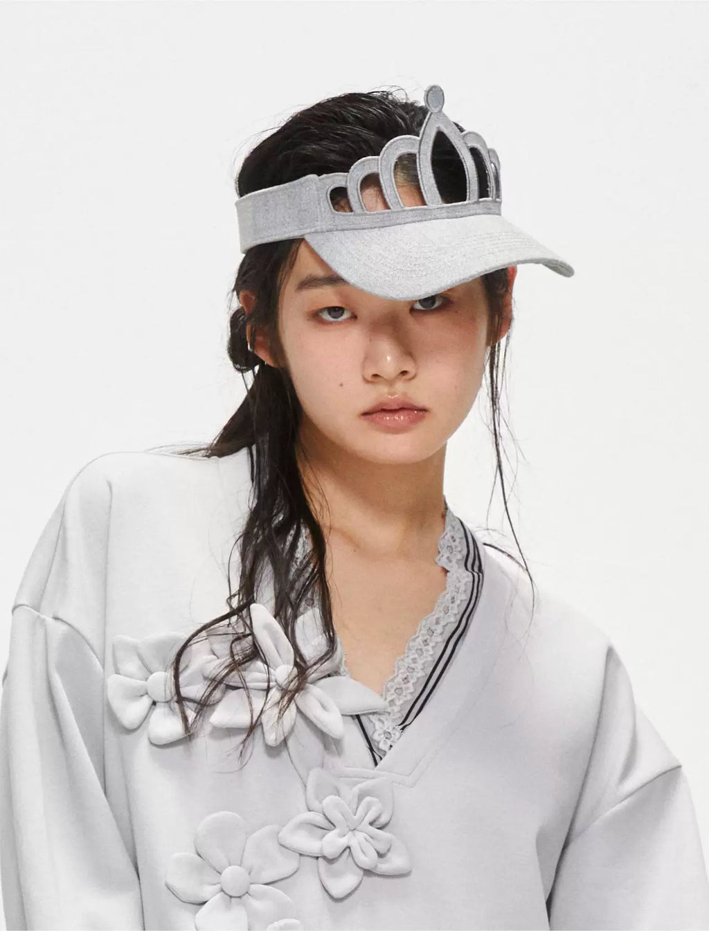 9266studio INS style crown-style bowler hat, summer sweet cool girl sun-blocking baseball cap