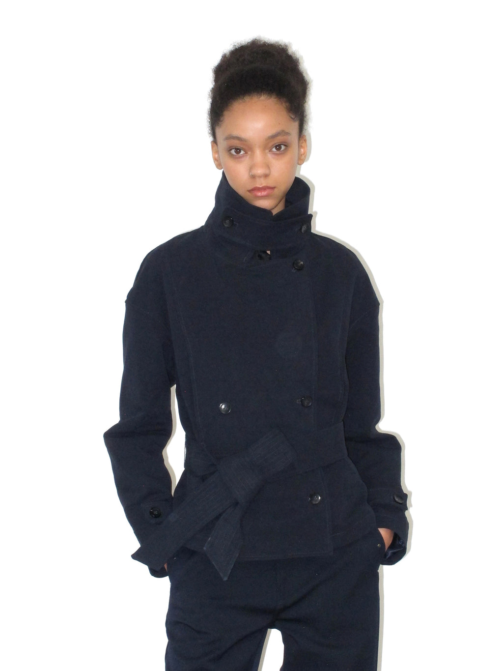 Double-Breasted Trench Coat Jacket