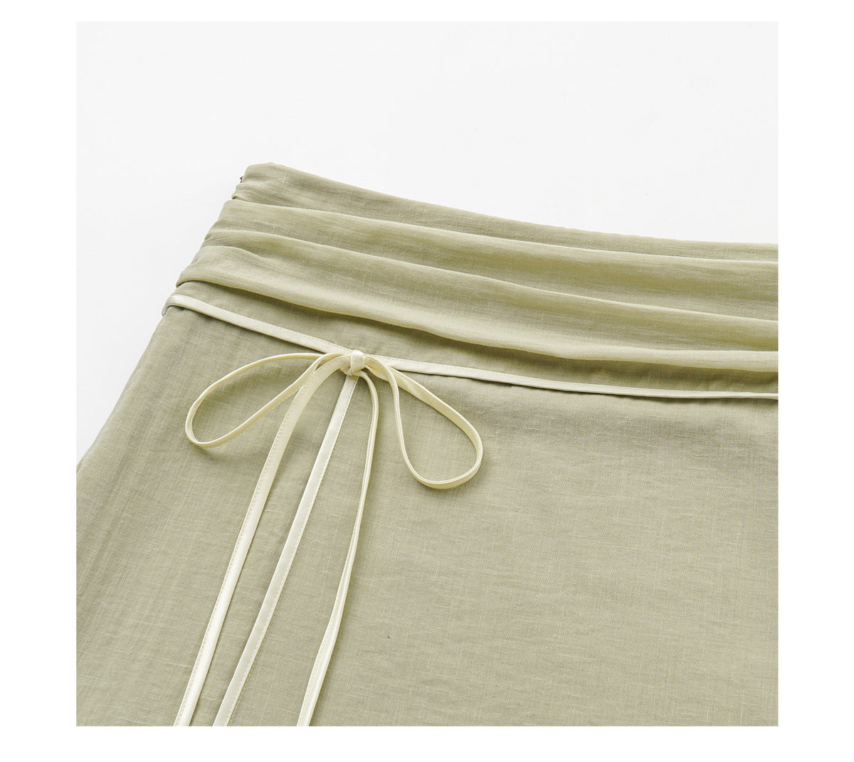 Lyocell Hemp Blend Crinkled A-Line Skirt
