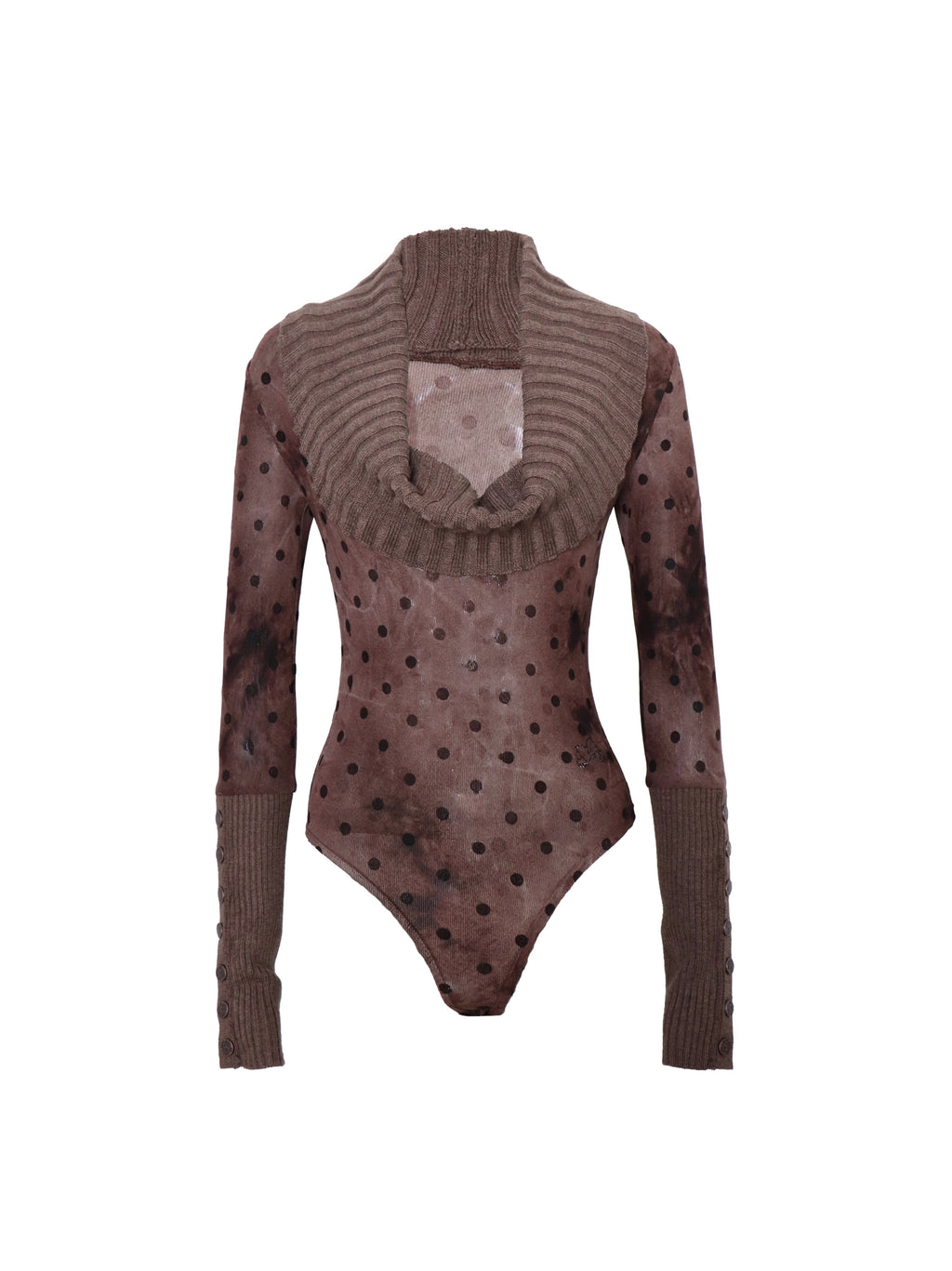 Cowl Polka Dot Bodysuit