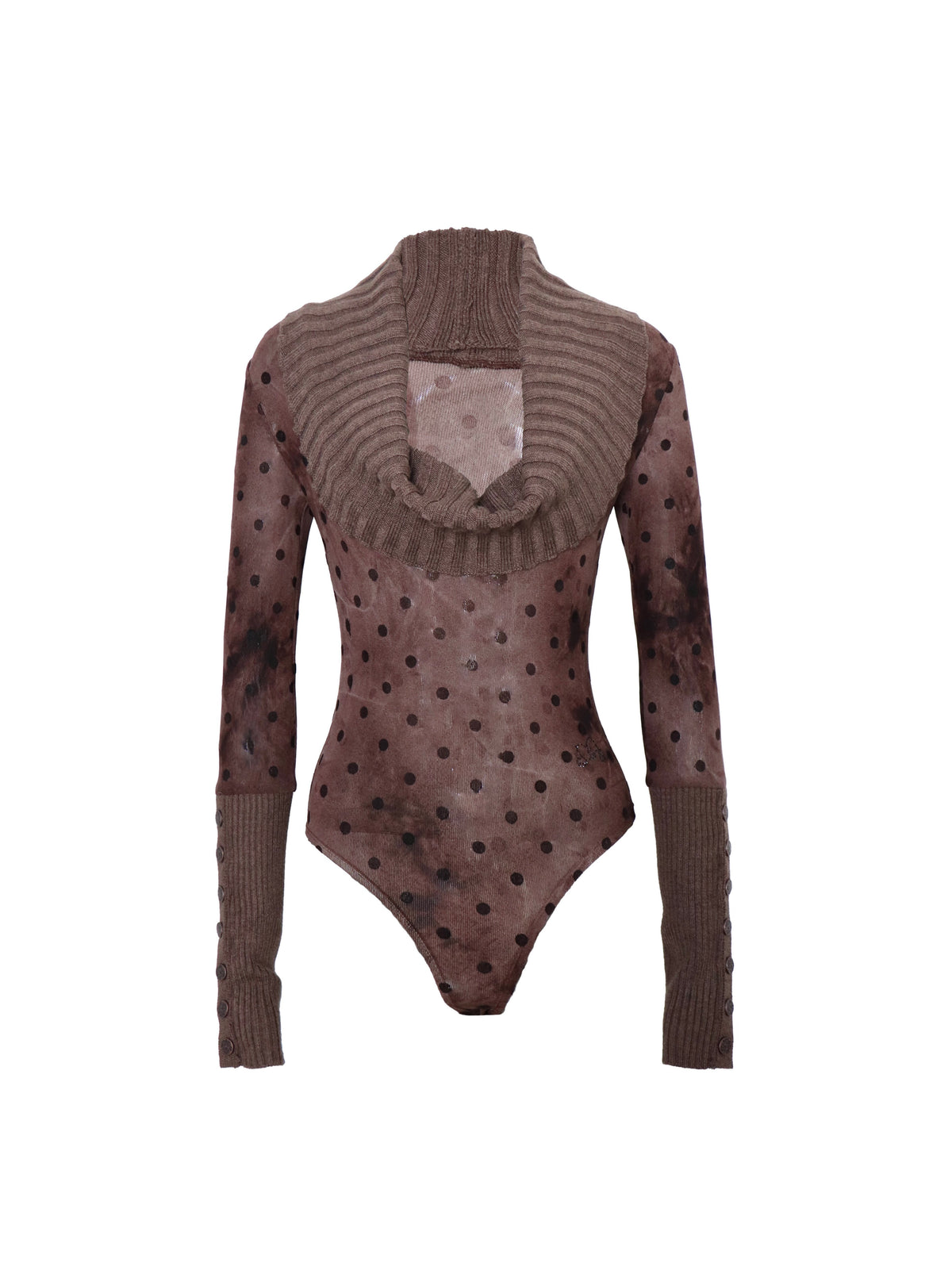 Cowl Polka Dot Bodysuit