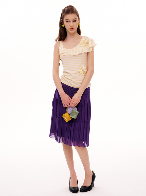 Accordion Midi Skirt