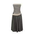 Matte Low-Saturation Patchwork Dress