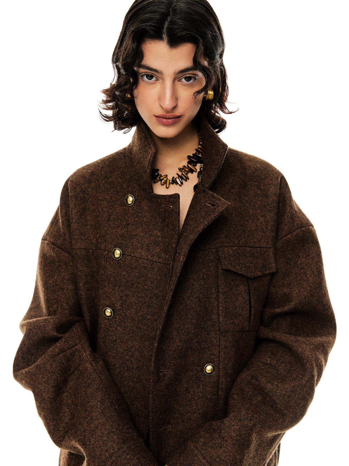 Wool loose design Jacket