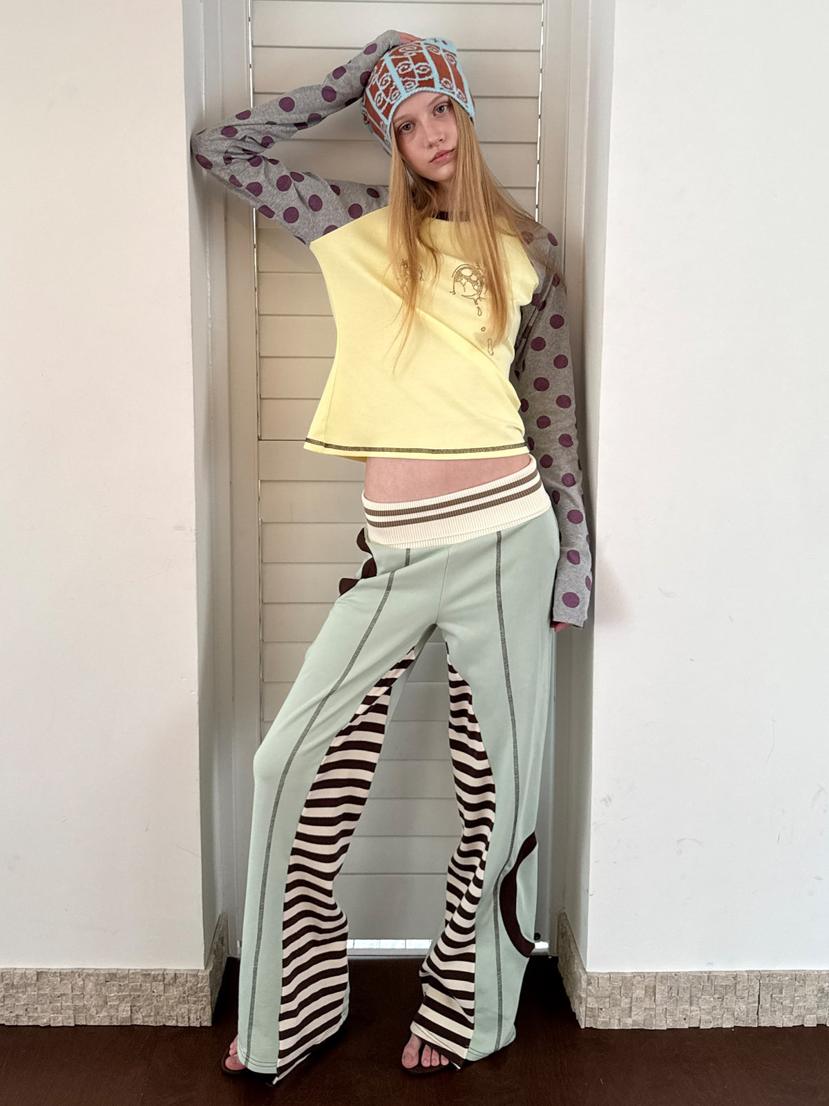 Striped casual pants