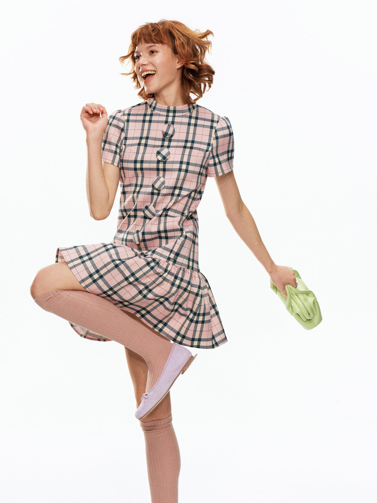 Pink Check Dress
