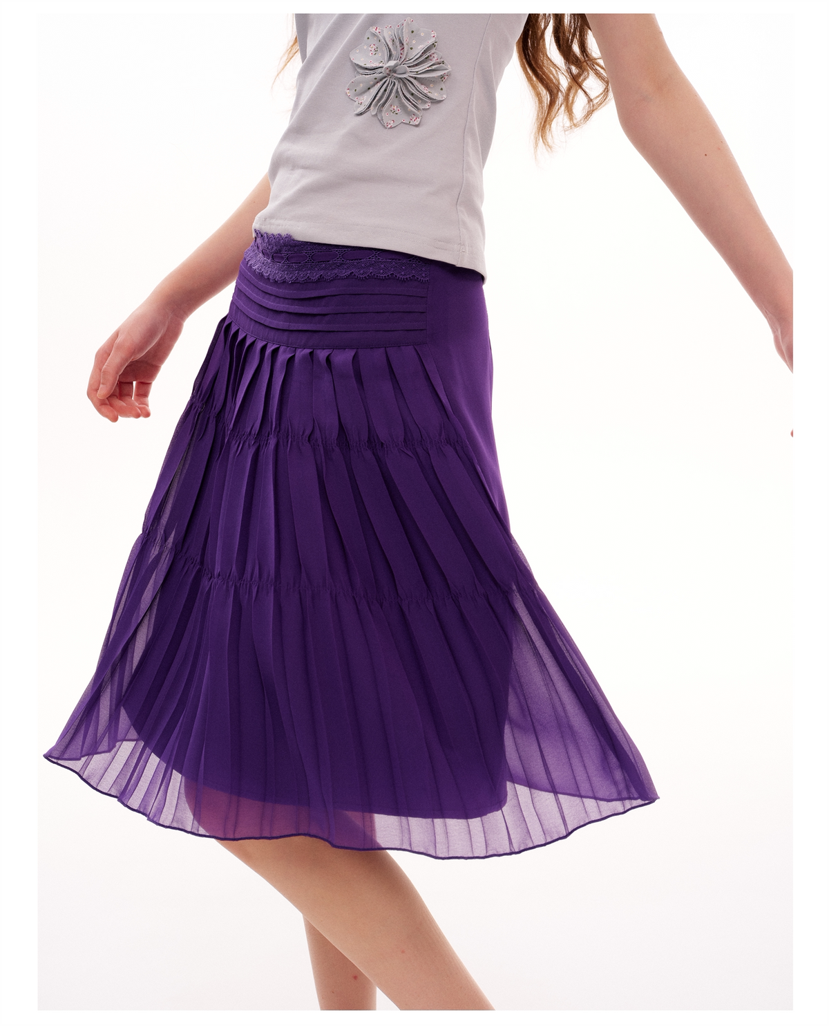 Accordion Midi Skirt