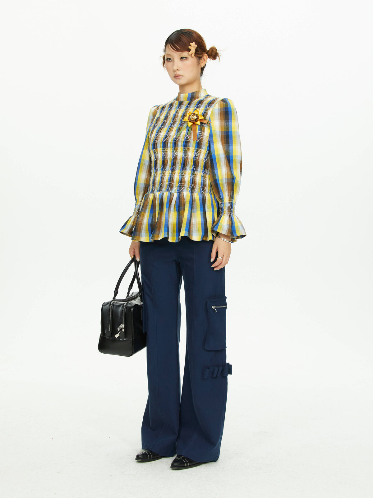 Color-blocked long-sleeve