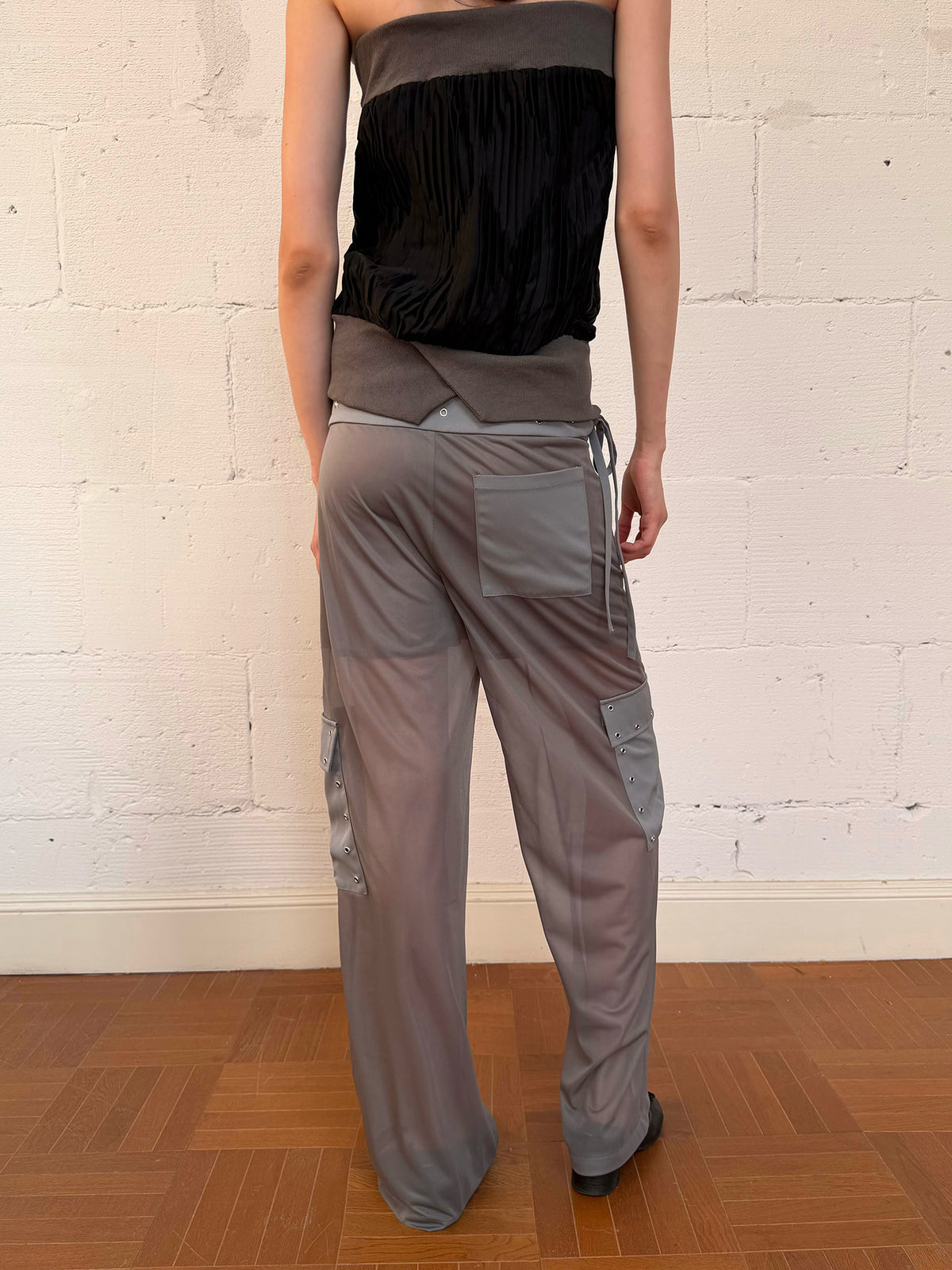 Sheer Layered Grey Cargo
